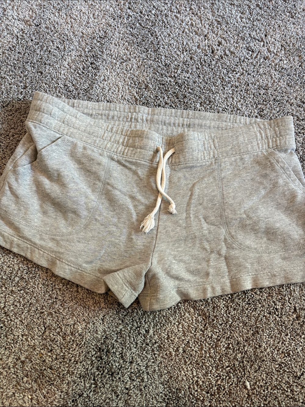 Women's Casual Drawstring Lounge Shorts - Light Gray